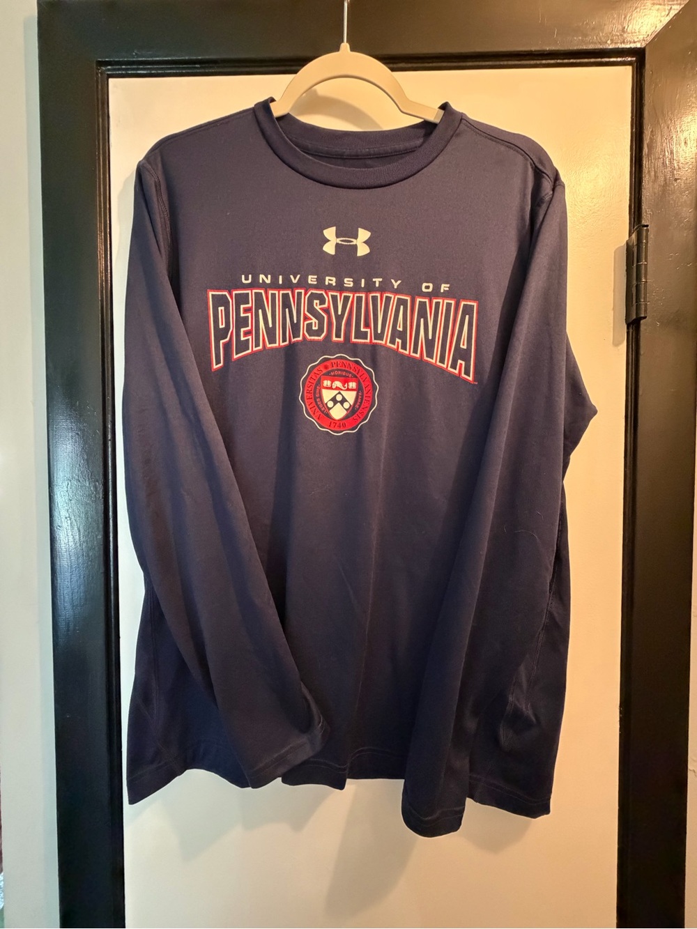 Under Armour Navy University of Pennsylvania Long Sleeve Tee